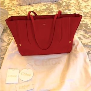 COPY - Red Chloe Tote like new condition. All lea…